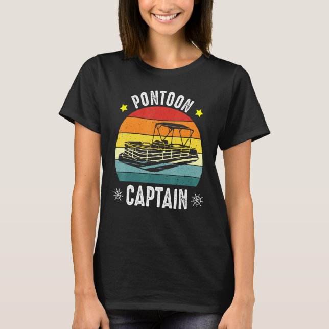 Camiseta Pontoon Capitão Barco Barco Capitão Armário (Frente)