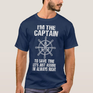 Camiseta Pontoon Captain Always Right Dad Father Boat Lake