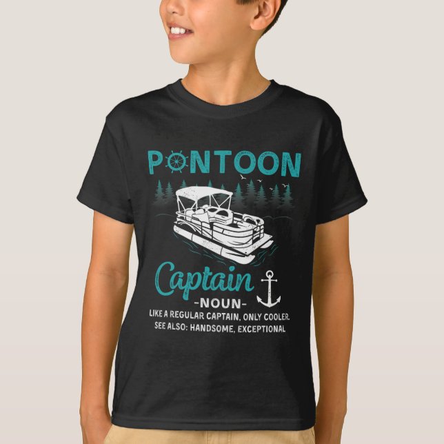 Camiseta Pontoon Captain Definition Funny Pontoon Boat Boat (Frente)