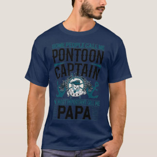Camiseta Pontoon Captain Papa Fathers Day
