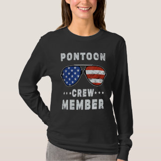 Camiseta Pontoon Crew Member American Flag Sunglasses Match