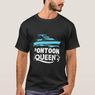 Camiseta Pontoon Queen Boat Tee Funny Barco Costume Ponto