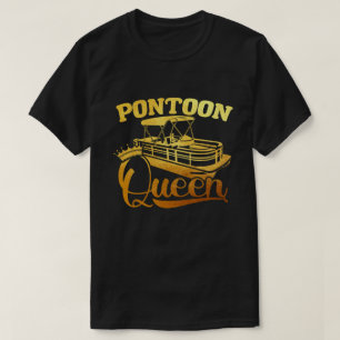 Camiseta Pontoon Queen Shirt Engraçado Pontoon Boat