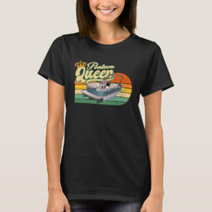 Camiseta Pontoon Queen Woman Girls Pontoon Boat vintage