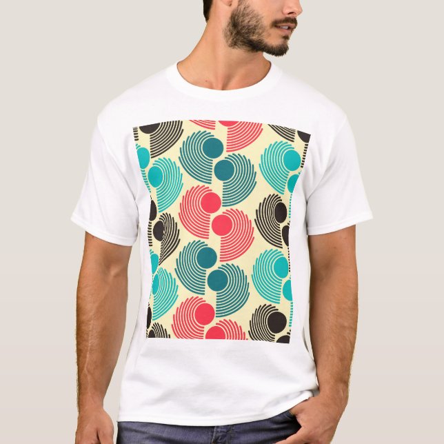 Camiseta Pontos coloridos: padrão uniforme de abstrato. (Frente)