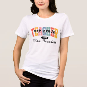 Camiseta Pontos Coloridos Professor 4ª Série Varsity