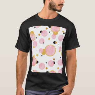 Camiseta Pontos cor-de-rosa, Vintage geométrica.