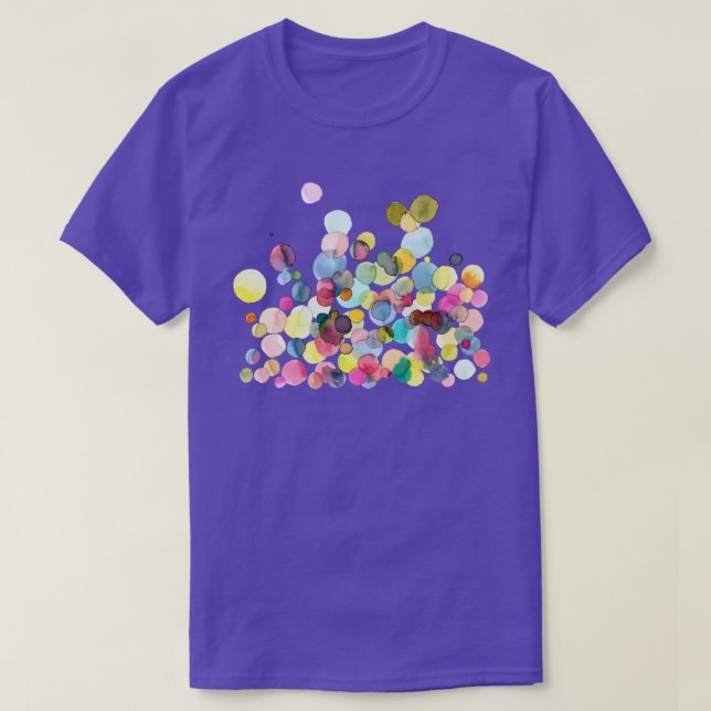 Camiseta Pontos de Aquarela Coloridos (Frente do Design)