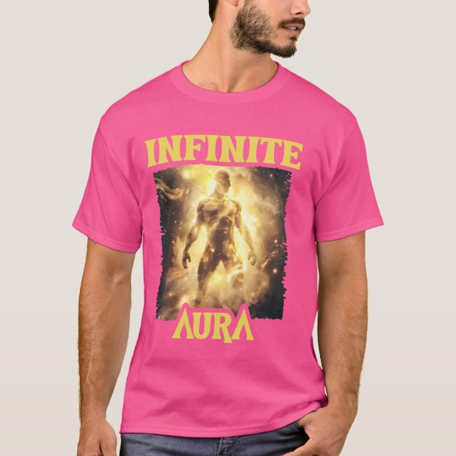 Camiseta Pontos de Aura Infinitos Nível Máximo Meme Aura En (Frente)