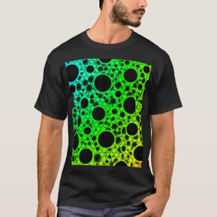 Camiseta Pontos de Bolha Espacial - Arco-Íris BCGYR