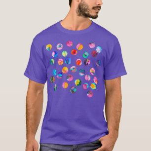 Camiseta Pontos de Tinta Coloridos Multicoloridos