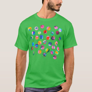 Camiseta Pontos de Tinta Coloridos Multicoloridos