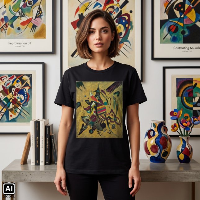 Camiseta Pontos por Wassily Kandinsky, Expressionismo Vinta (Points by Wassily Kandinsky is a vintage fine art abstract expressionism painting.)