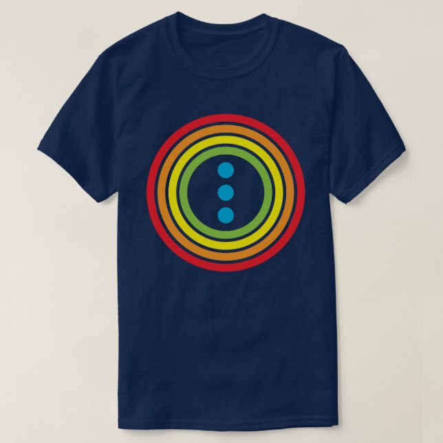 Camiseta pontos retrorreflectores do arco-íris (Frente do Design)