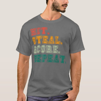 Camiseta Pontuação de Acerto Repetir Teste Engraçado Baseba