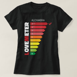 Camiseta Pontuação De Amor De Um A G Red White Nome Persona