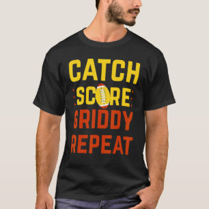Camiseta Pontuação de Captura Griddy Repita Futebol Vida Gr