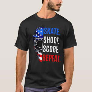 Camiseta Pontuação de skate Repete Hockey 4 de julho