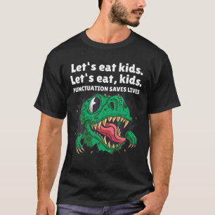 Camiseta Pontuação Engraçada De Dinossauro Salva O Professo