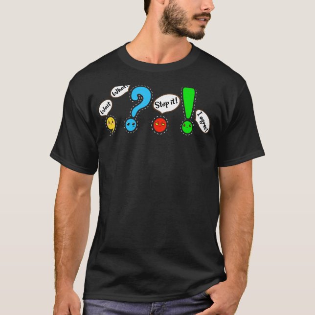 Camiseta Pontuação Gramática Engraçada Professor Inglês Esp (Frente)