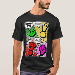 Camiseta Pontuação Gramática Esperar Que Parada Eu Concordo