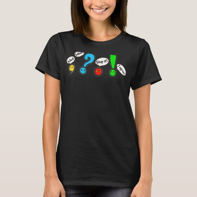 Camiseta Pontuação Gramática Professor Inglês Espera Que Pa (Frente)