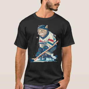 Camiseta Pontuação Grande com o Hóquei em Gatos