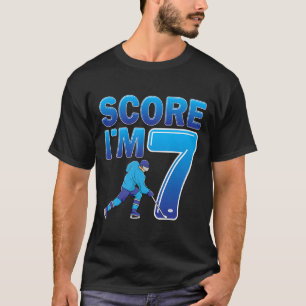 Camiseta Pontuação Sou jogador de hóquei no gelo de 7 anos
