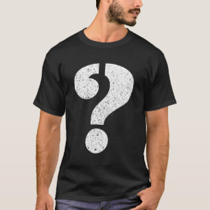 Camiseta Pontuação Stenciled do Ponto de Pergunta