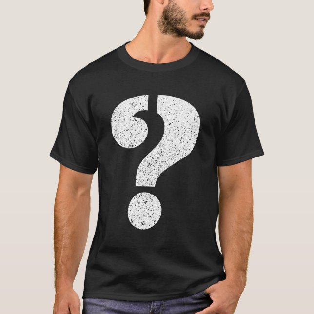 Camiseta Pontuação Stenciled do Ponto de Pergunta (Frente)