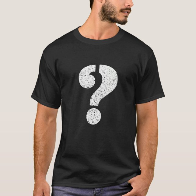 Camiseta Pontuação Stenciled do Ponto de Pergunta (Frente)