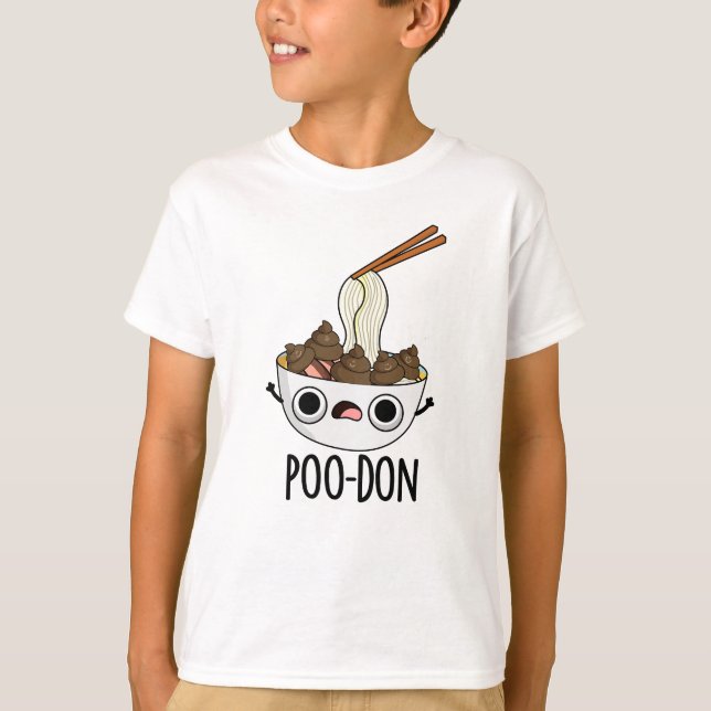 Camiseta Poo-don Funny Udon Pun  (Frente)