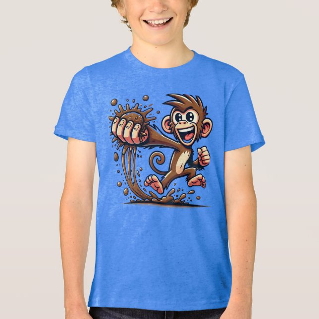 Camiseta Poo Fling Monkey Mayhem (Frente)