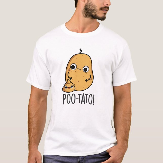 Camiseta Poo-tato Funny Veggie Poop Pun (Frente)
