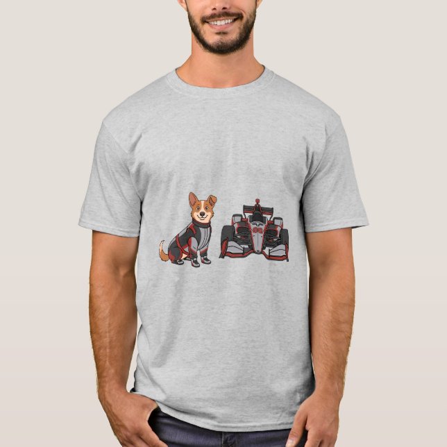 Camiseta pooch de corrida de roda aberta (Frente)