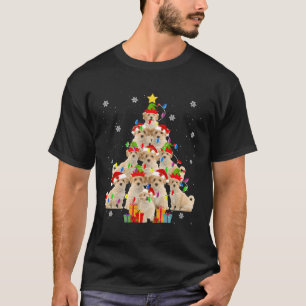 Camiseta Poochon Árvore de Natal Papais noeis Engraçados Po