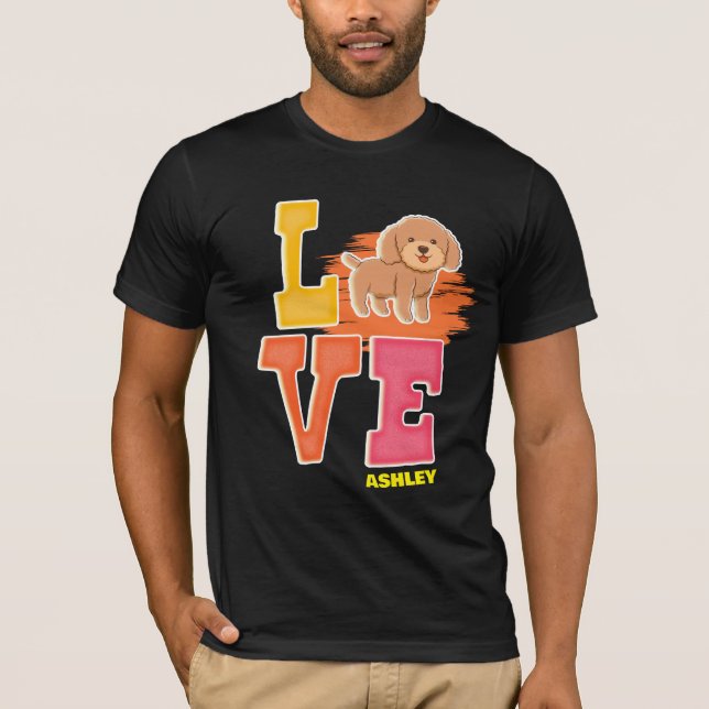 Camiseta Poodle ama cores bonitas (Frente)