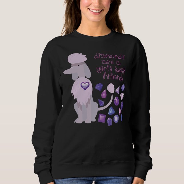 Camiseta Poodle &amp Diamantes Melhores Amigos (Frente)