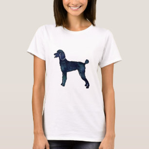 Camiseta Poodle Black Watercolor Silhouette