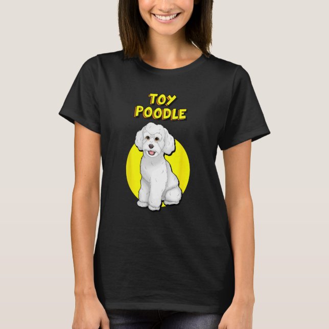 Camiseta Poodle Branca de Brinquedo (Frente)