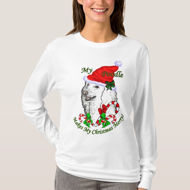 Camiseta Poodle Christmas Gifts (Frente)