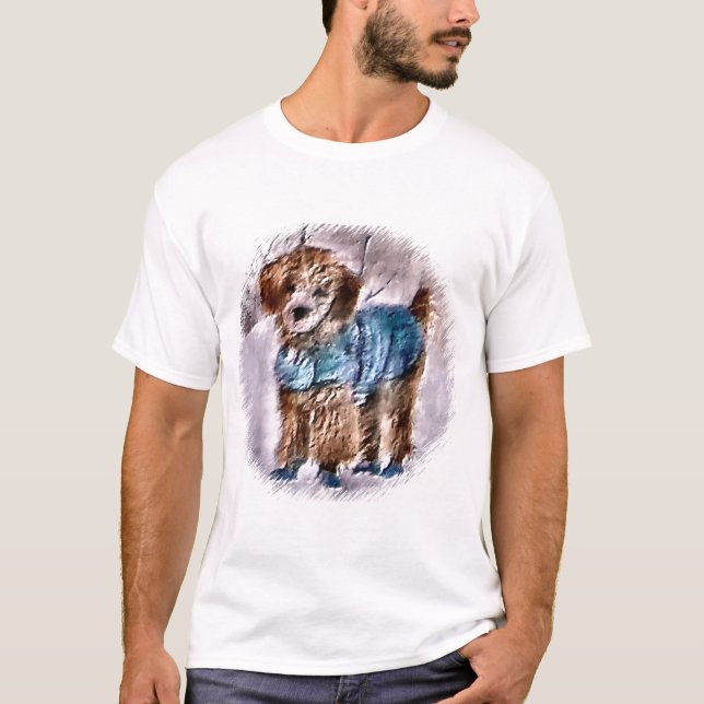 Camiseta Poodle Christmas Gifts (Frente)