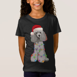 Camiseta Poodle Christmas Lights Xmas Dog Lover
