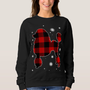 Camiseta Poodle Christmas Pajama Dog Buffalo Xadrez Xmas