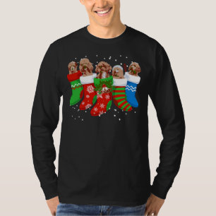 Camiseta Poodle Christmas Sweater Poodle Dog Meias Xma