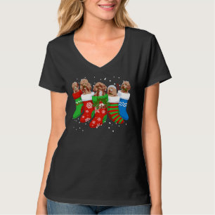 Camiseta Poodle Christmas Sweater Poodle Dog Meias Xma