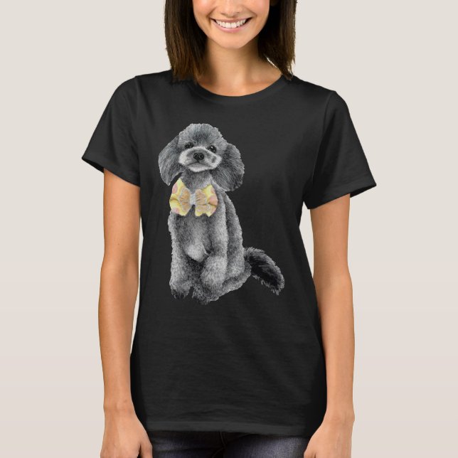 Camiseta Poodle cinza (Frente)