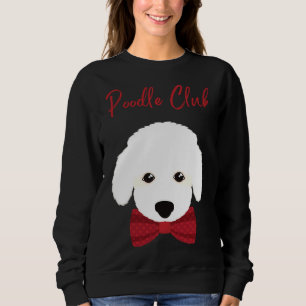 Camiseta Poodle Club Cute White Fluffy Poodle Com Red Pol