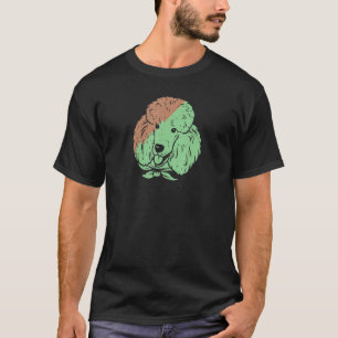 Camiseta Poodle Colorful Face Art Animal Pet Proprietário