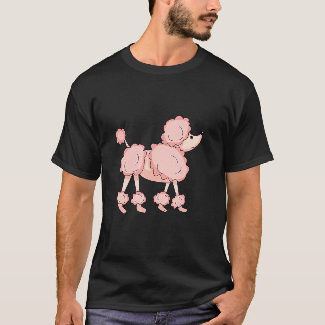 Camiseta Poodle Cor-de-Rosa (Frente)